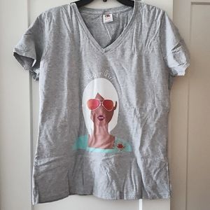 Heather Gray V neck t-shirt